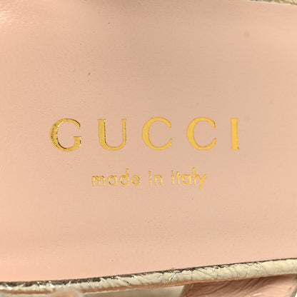 Gucci Galassia GG Marmont Ankle Wrap 30/115mm Platform Sandals 36 Platino 7 of 9