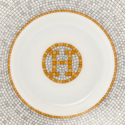 Hermes Porcelain Mosaique Au 24 Gold Coffee Cup and Saucer Set of 2 9 of 12