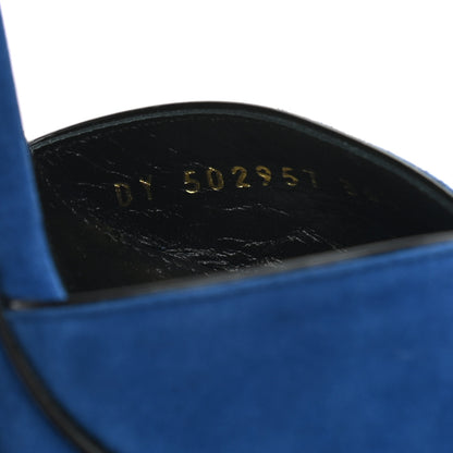 Saint Laurent Kid Scamosciato Tribute 105 Open Toe Platform Sandals 35.5 Bleu Majorelle 8 of 8