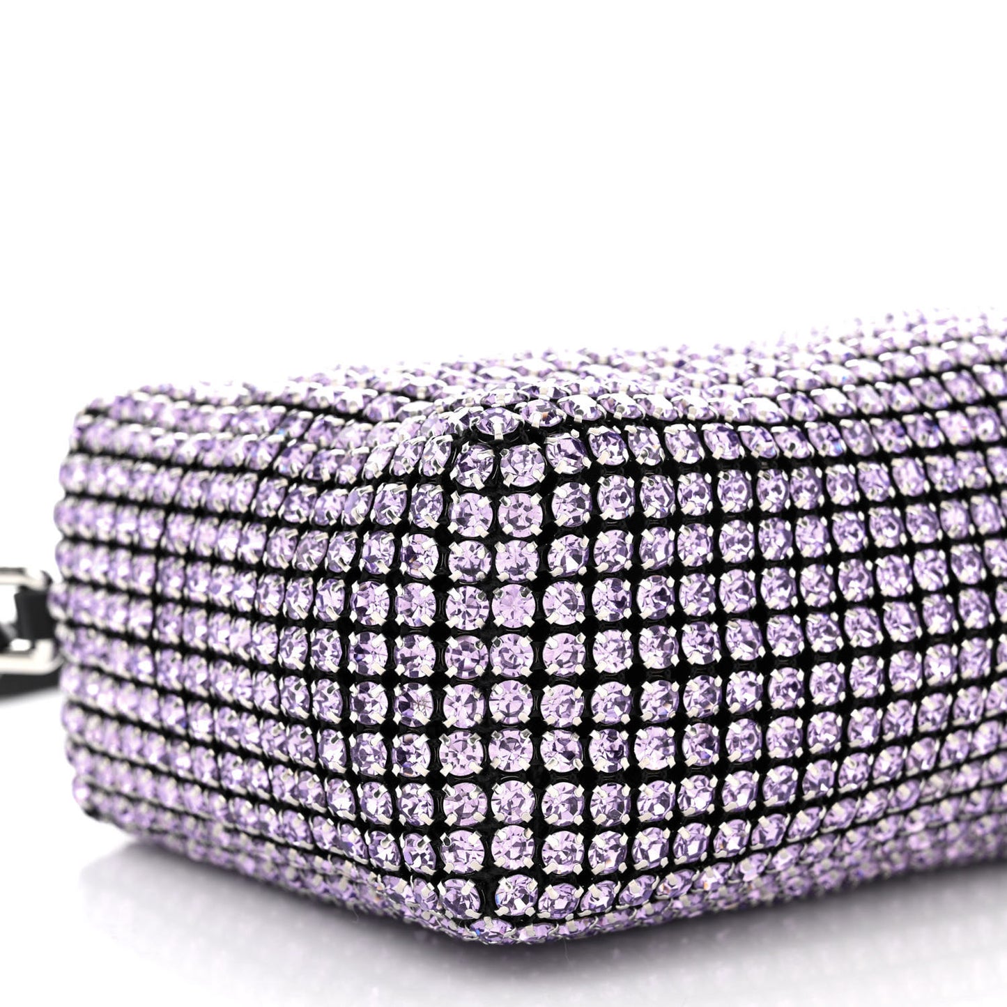 Mesh Crystal Rhinestone Mini Heiress Pouch Winsome Orchid