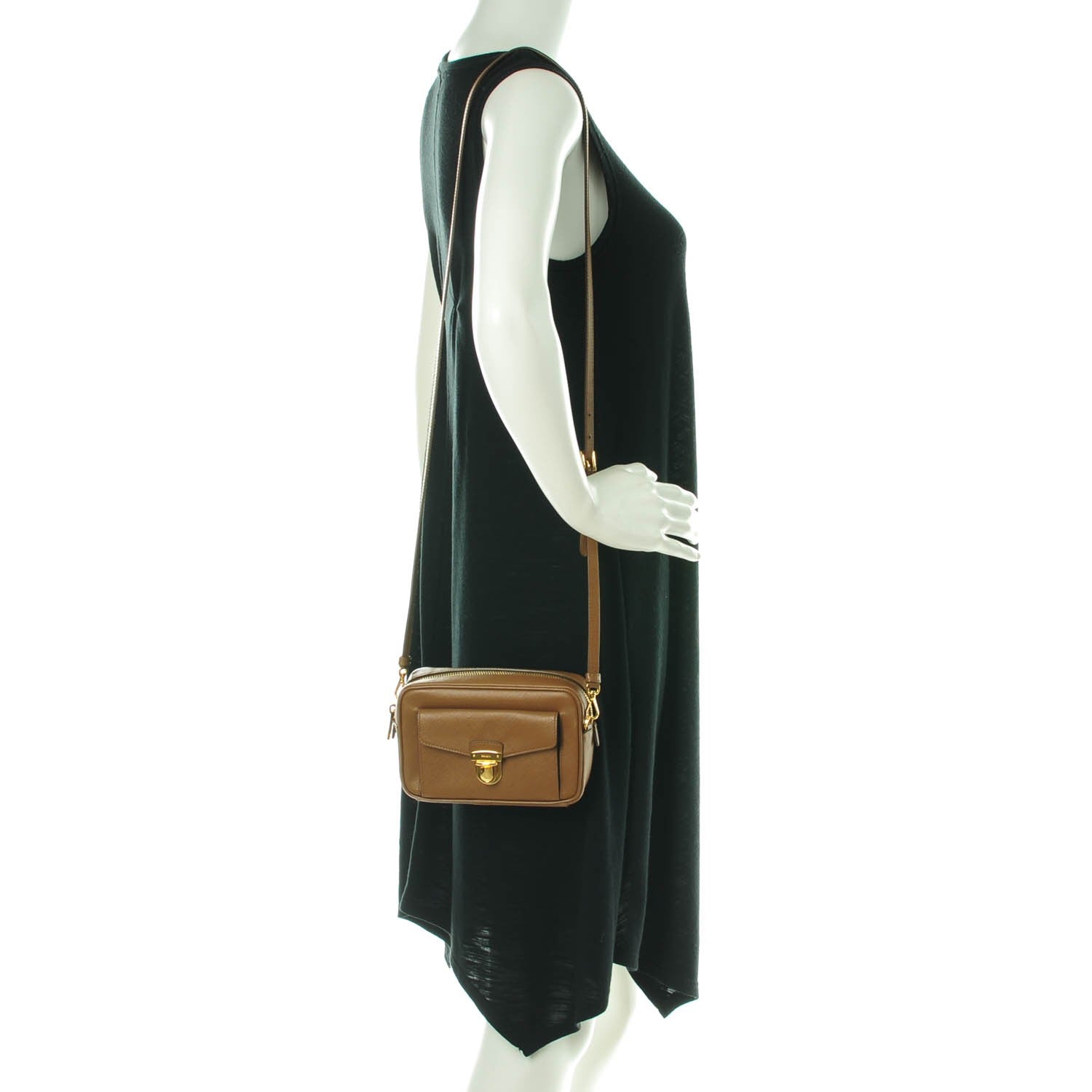 Prada Saffiano Camera Crossbody Cannella 2 of 8