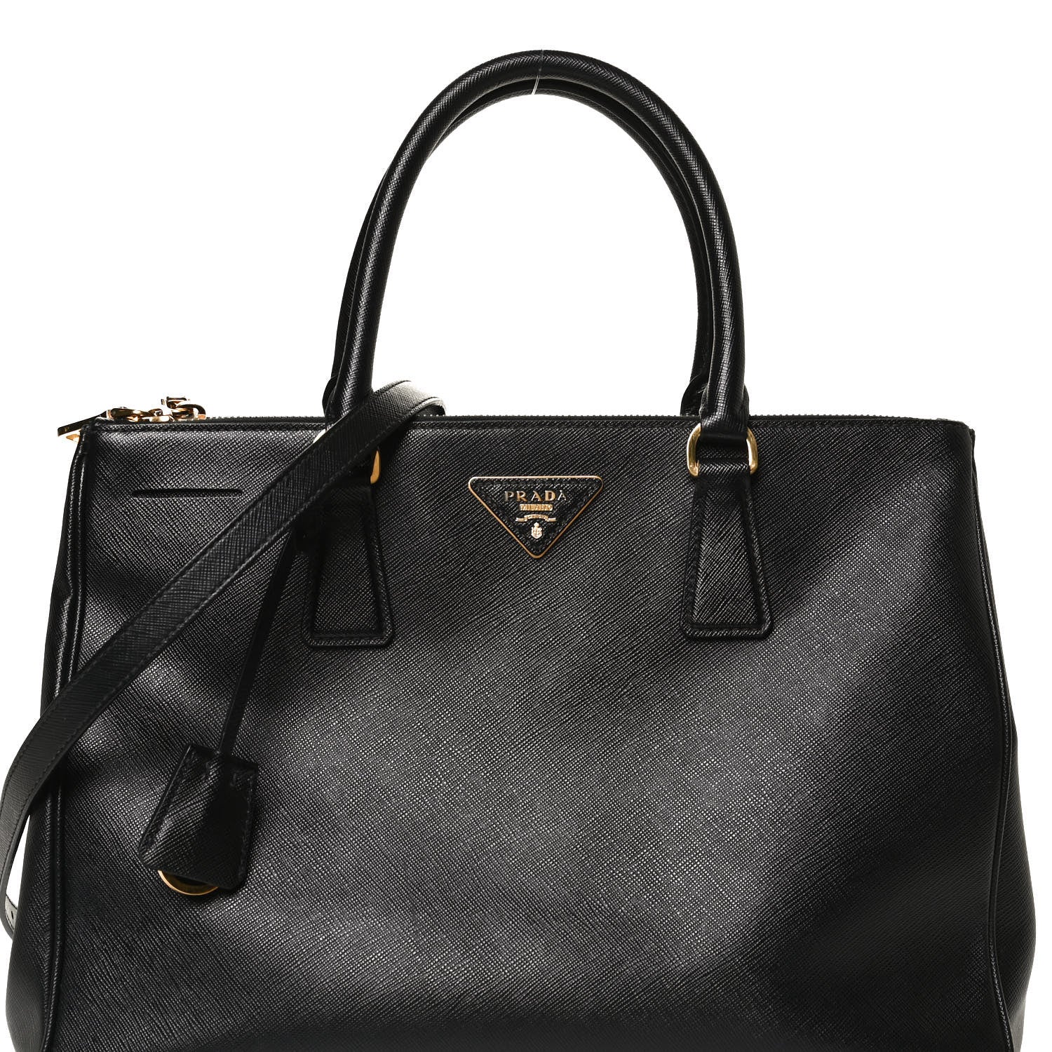 Prada Saffiano Small Galleria Double Zip Tote Black 8 of 10