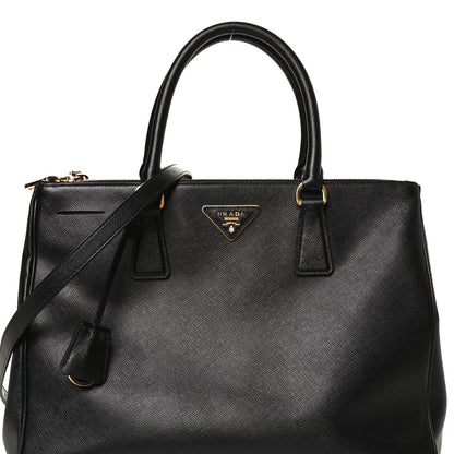 Prada Saffiano Small Galleria Double Zip Tote Black 8 of 10
