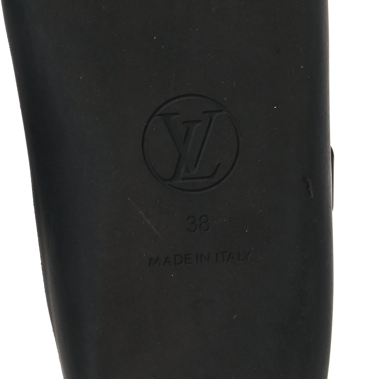 Monogram Sunbath Flat Mule Sandals 38 Black