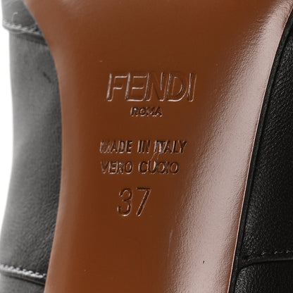 Fendi Nappa Microfiber Fabric FF Rockoko Thigh High Boots 37 Ebano Tobacco Black 7 of 8