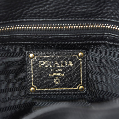 Prada Vitello Daino Buckle Tote Black 10 of 12