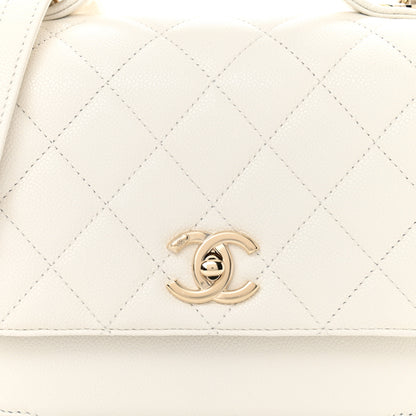 Chanel Caviar Quilted Medium Business Affinity Flap White 8 of 11
