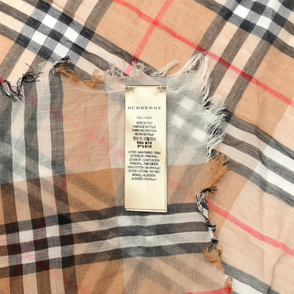Burberry Cotton Vintage Check Two Tone Lightweight Scarf Archive Beige Grey 3 of 4