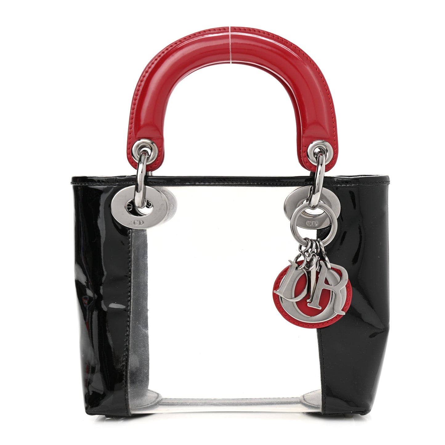 Patent PVC Mini Lady Dior Black Red