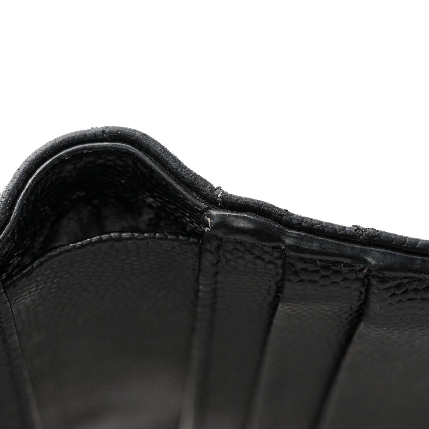 Saint Laurent Grain De Poudre Matelasse Chevron Monogram Zipped Two-Part Wallet Black 8 of 9