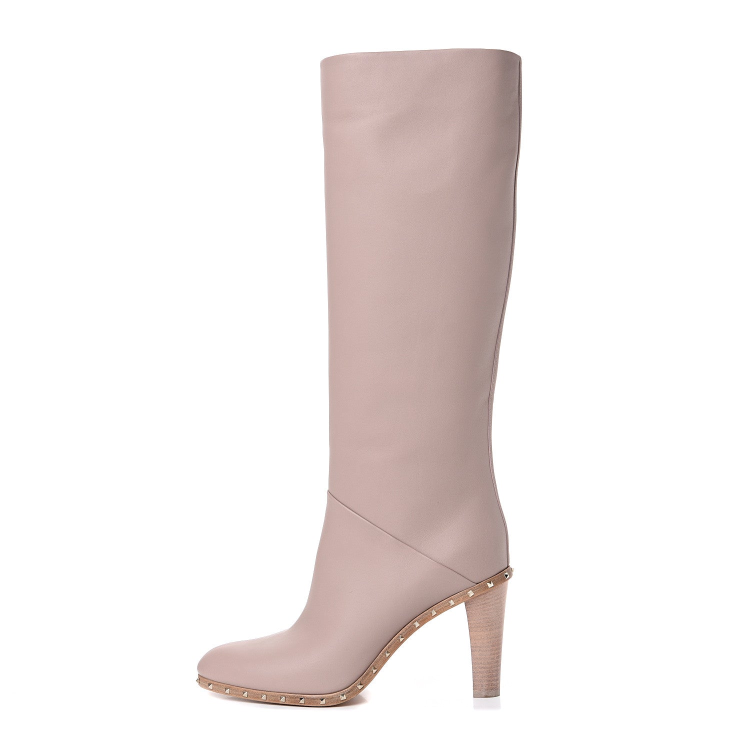 Valentino Garavani Nappa Soul Rockstud Boots 38.5 Poudre 1 of 8