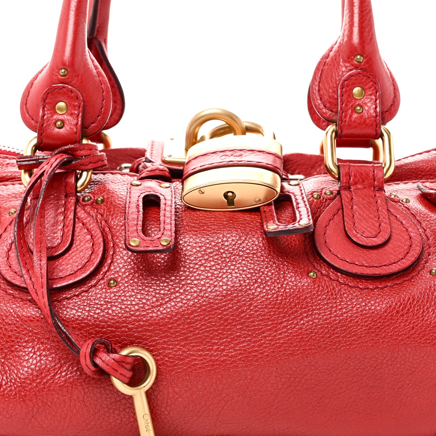 Chloe Calfskin Medium Paddington Satchel Red 1859079 – FASHIONPHILE