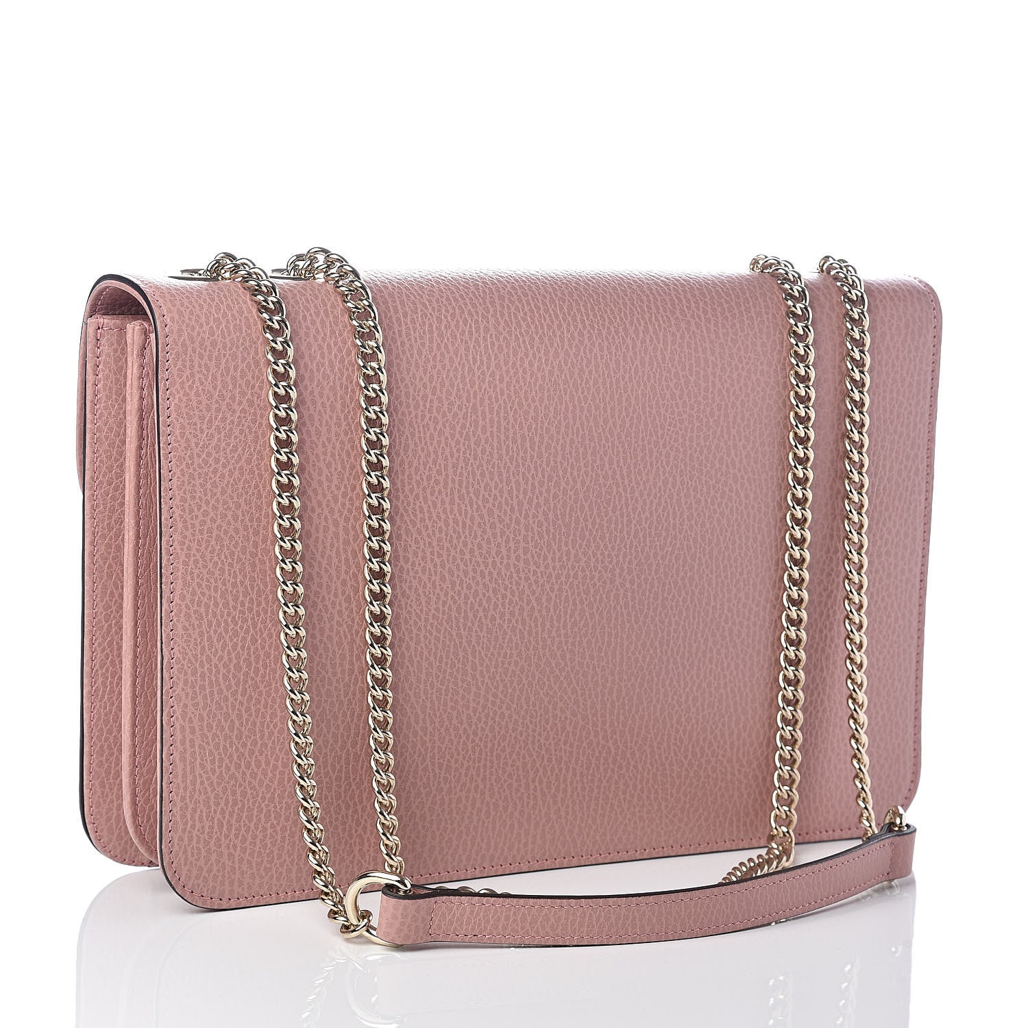 Gucci Dollar Calfskin Interlocking G Shoulder Bag Soft Pink 3 of 9