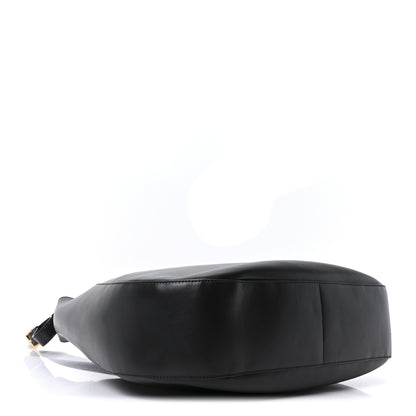 Prada City Calfskin Triangle Large Hobo Shoulder Bag Black 4 of 9