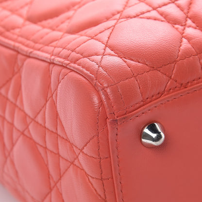 Christian Dior Lambskin Cannage Large Lady Dior Coral 11 of 15