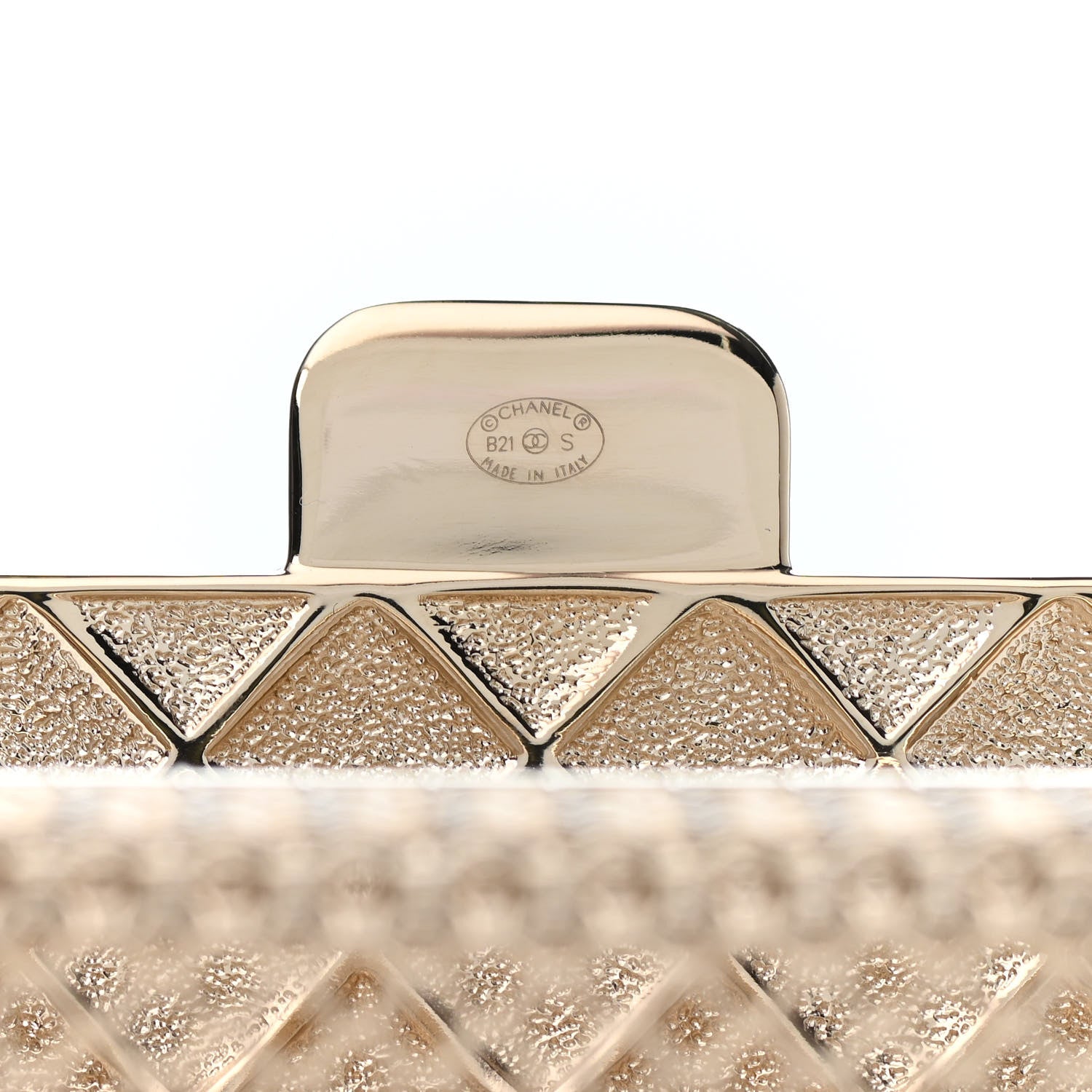 Chanel Metal Lambskin Pearl Chain Flap Bag Long Necklace Gold Black Pearly White 4 of 4