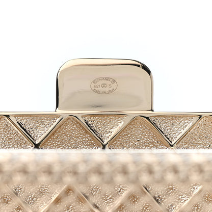 Chanel Metal Lambskin Pearl Chain Flap Bag Long Necklace Gold Black Pearly White 4 of 4