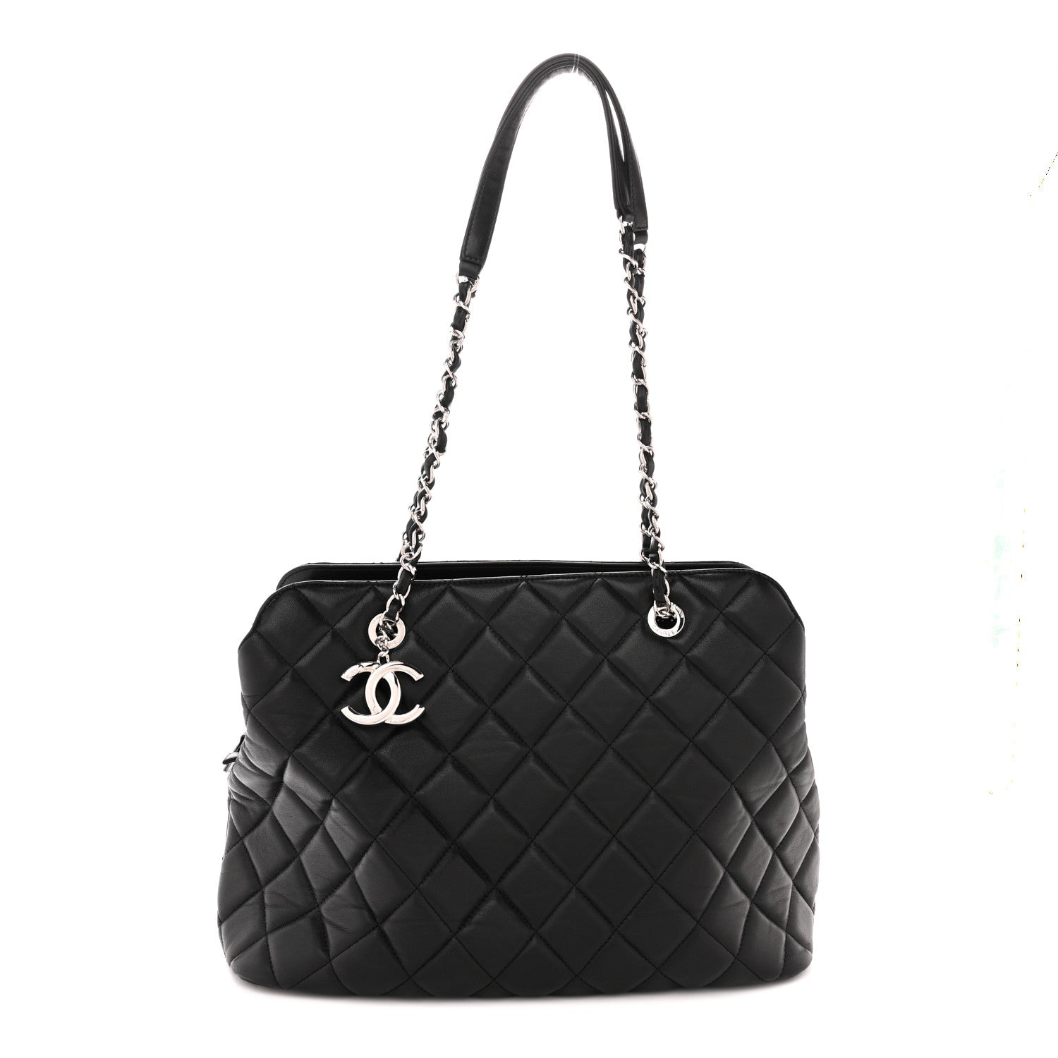 Chanel Lambskin Quilted Chic and Soft Shopping Tote Black 1 of 13