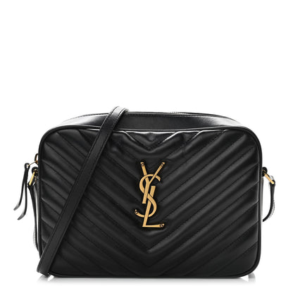 Saint Laurent Calfskin Matelasse Monogram Lou Camera Bag Black 1 of 10