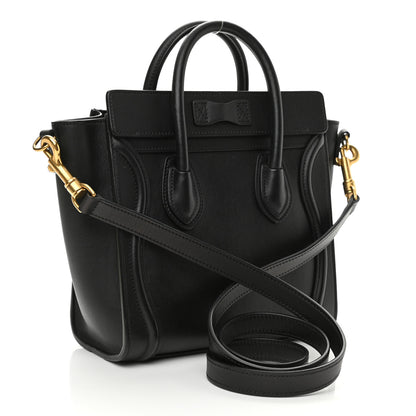 Celine Smooth Calfskin Nano Luggage Black 3 of 12
