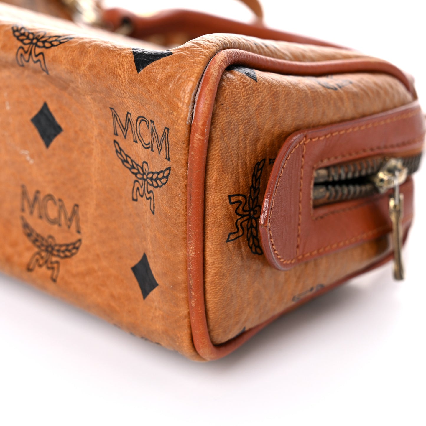 Visetos Mini Boston Bag Cognac