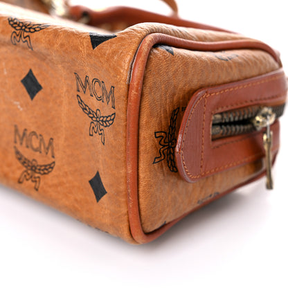 MCM Visetos Mini Boston Bag Cognac 13 of 28