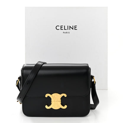 Celine Shiny Calfskin Medium Triomphe Black 12 of 12