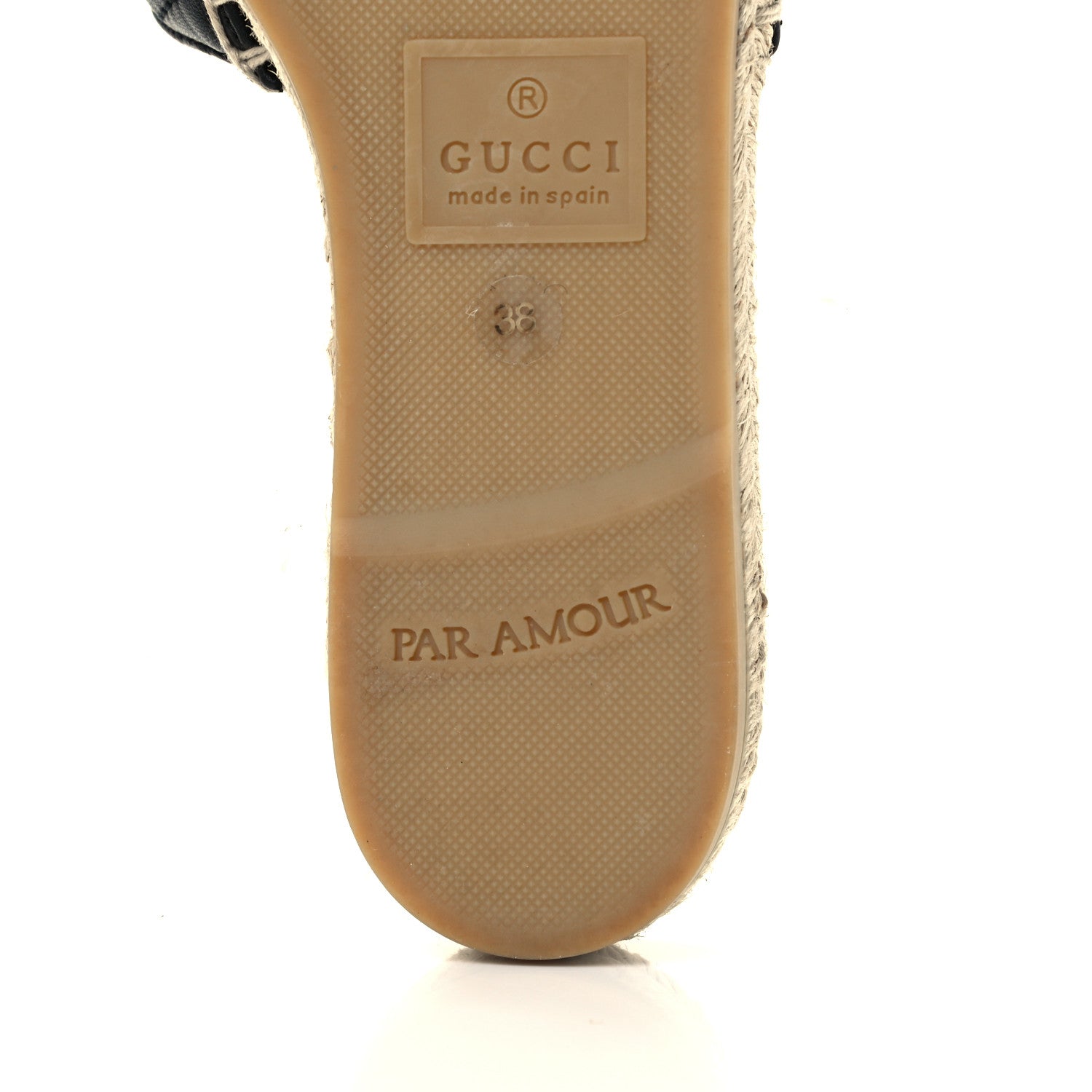 Gucci Nappa Matelasse GG Marmont Espadrille Slide Sandals 38 Black 9 of 12