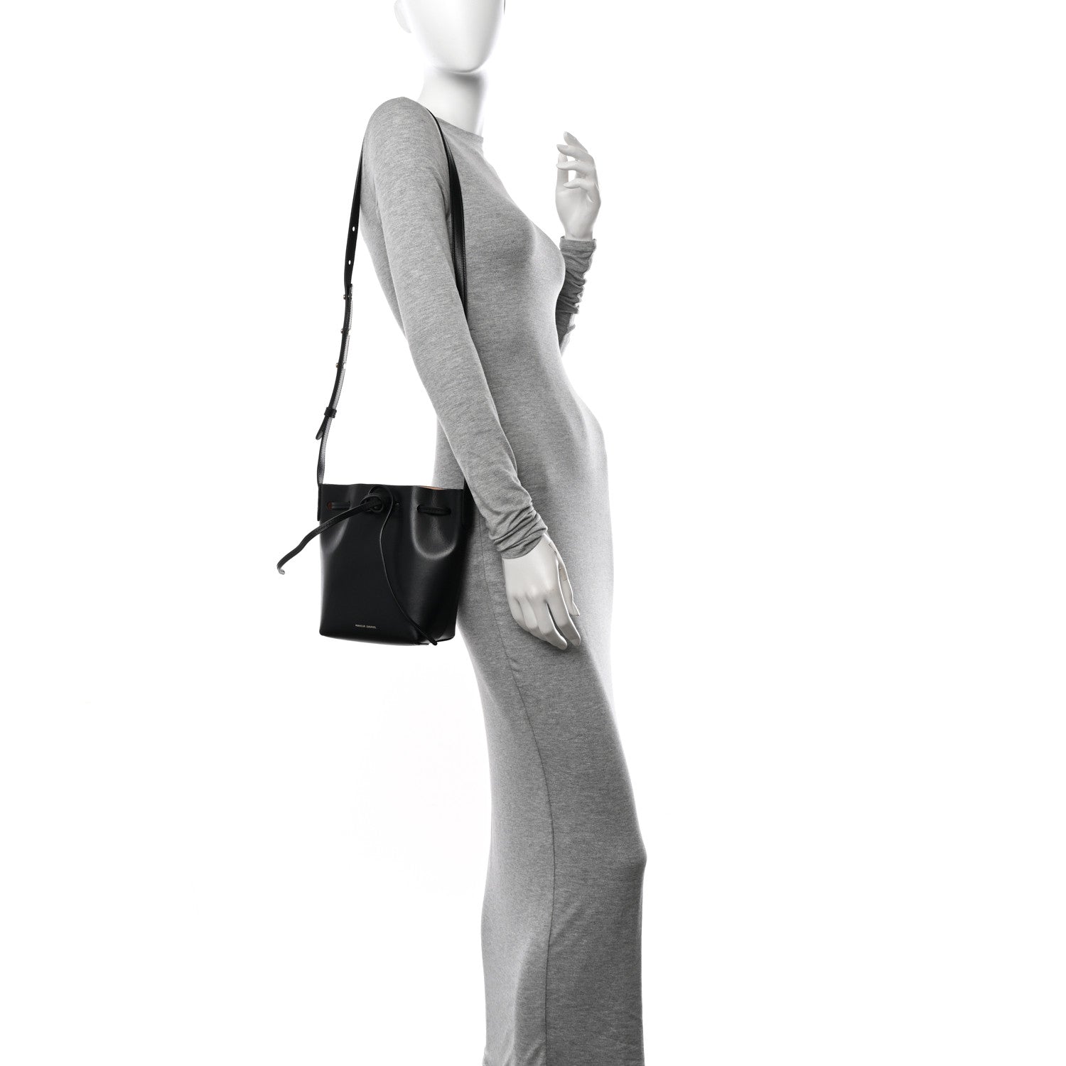 Mansur Gavriel Calfskin Mini Bucket Bag Black Ballerina 2 of 12