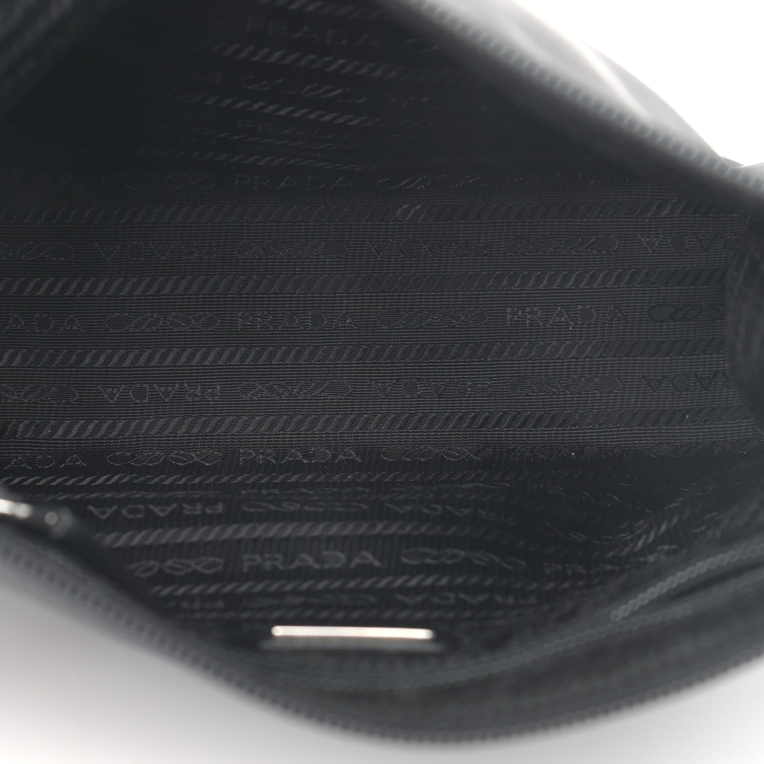 Prada Tessuto Nylon Saffiano Wristlet Black 5 of 8