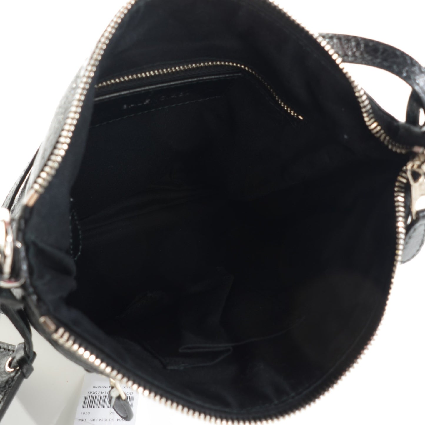 Agneau Giant 12 Silver Hardware Flat Crossbody Black