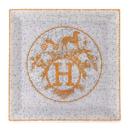 Hermes Porcelain Mosaique au 24 Square Plate 9.1" 1 of 3
