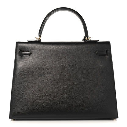 Hermes Epsom Kelly Sellier 35 Black 4 of 42
