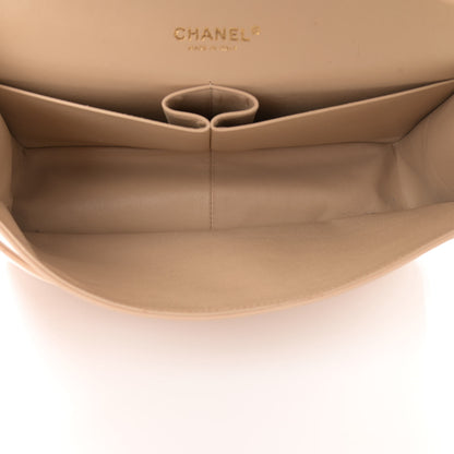 Chanel Lambskin Quilted Jumbo Double Flap Beige Clair 5 of 15