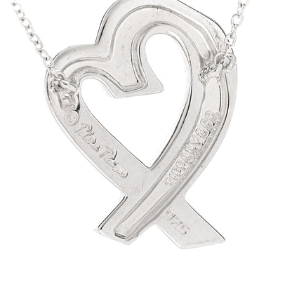 Tiffany Sterling Silver Paloma Picasso Loving Heart Pendant Necklace 5 of 5