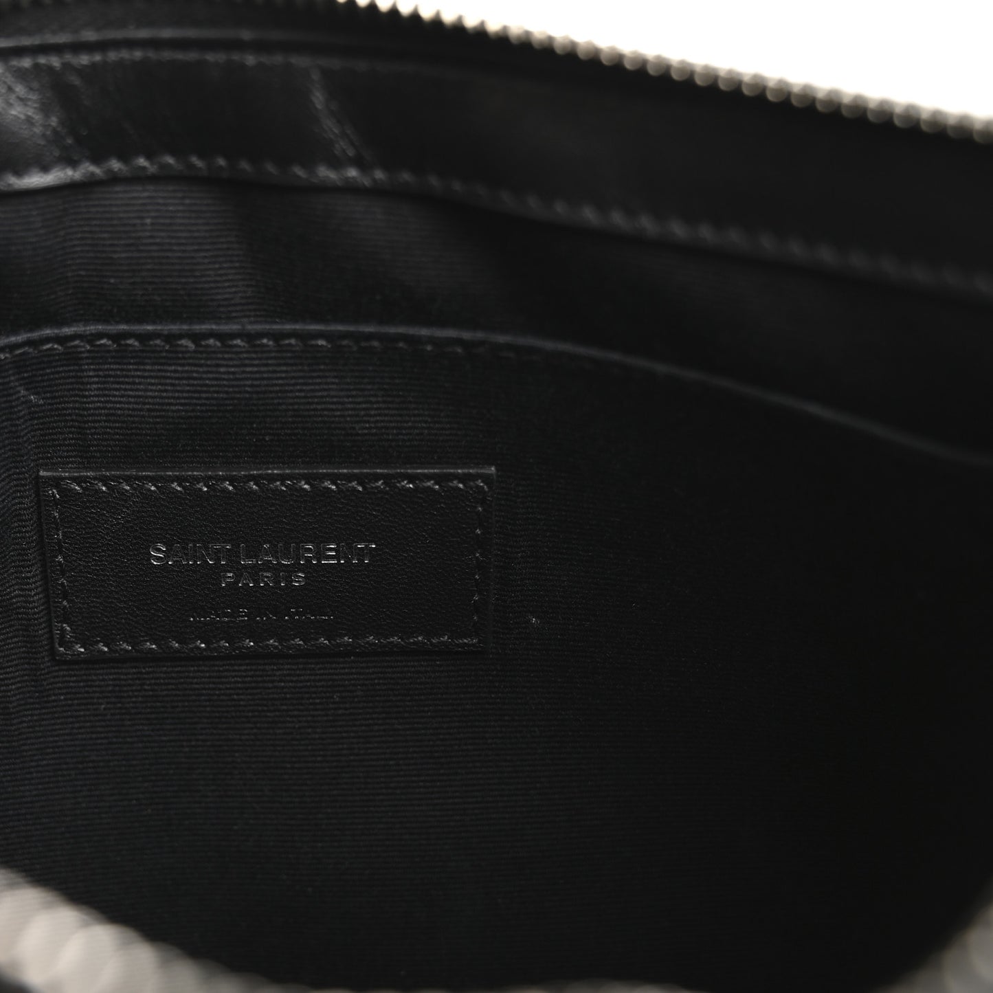 Calfskin Matelasse Chevron Monogram A5 Wristlet Black