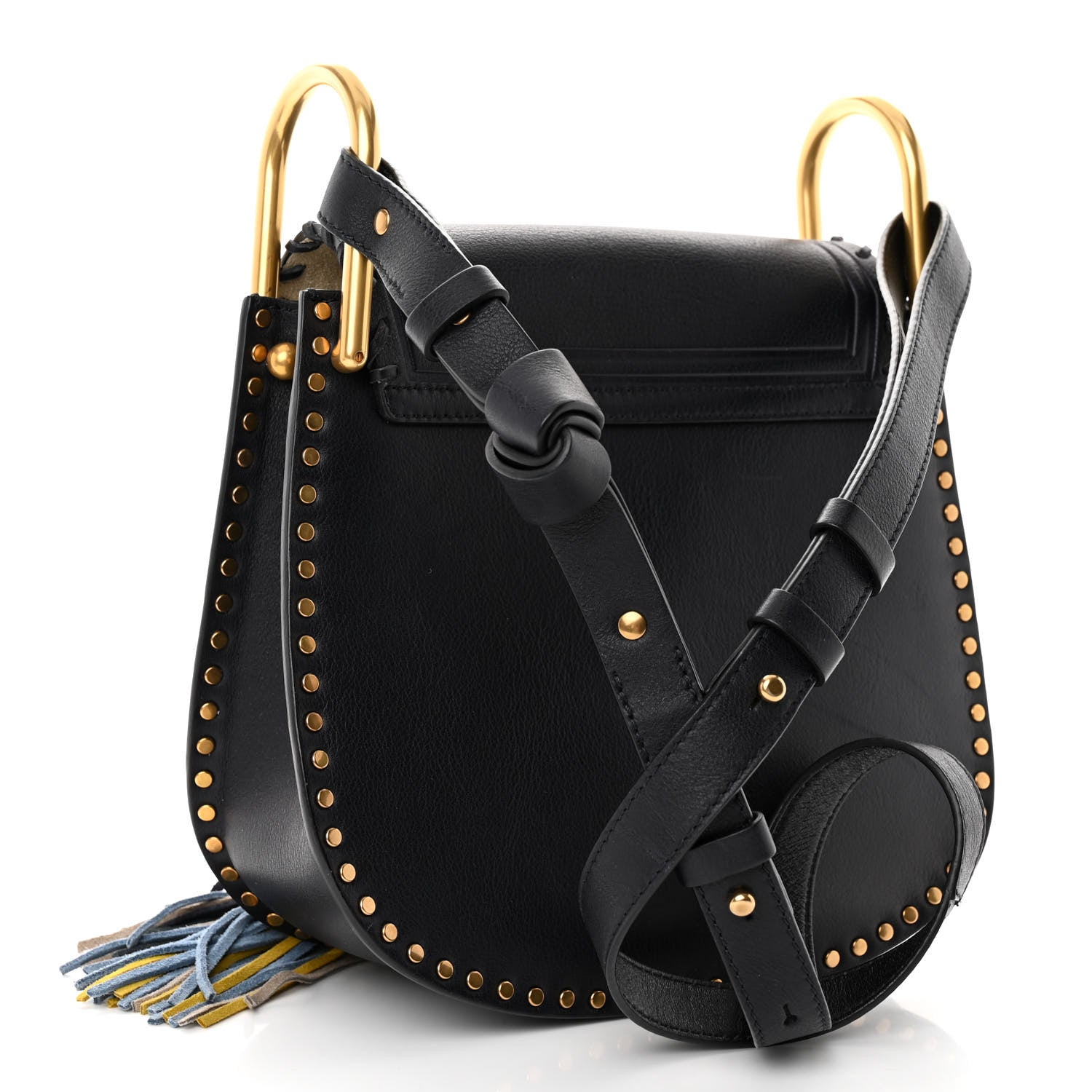 Chloe Suede Calfskin Braided Mini Hudson Shoulder Bag Black 3 of 9