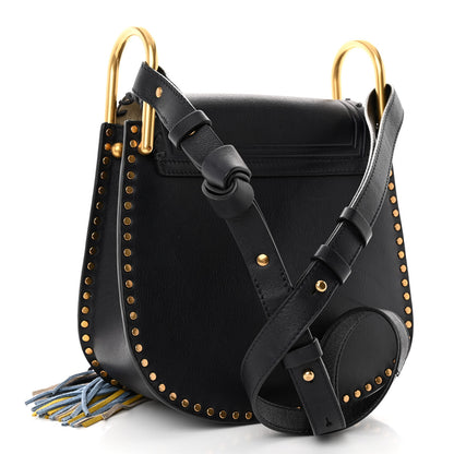 Chloe Suede Calfskin Braided Mini Hudson Shoulder Bag Black 3 of 9