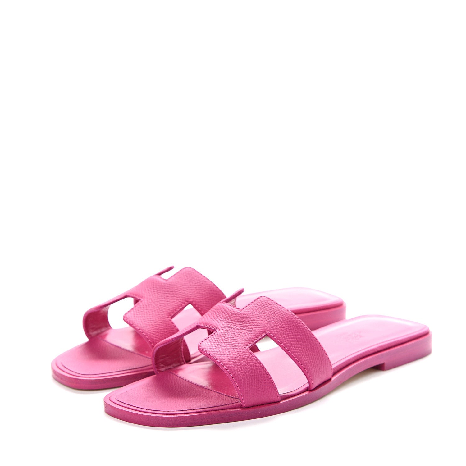 Hermes Epsom Oran Sandals 35.5 Rose Pourpre 3 of 11