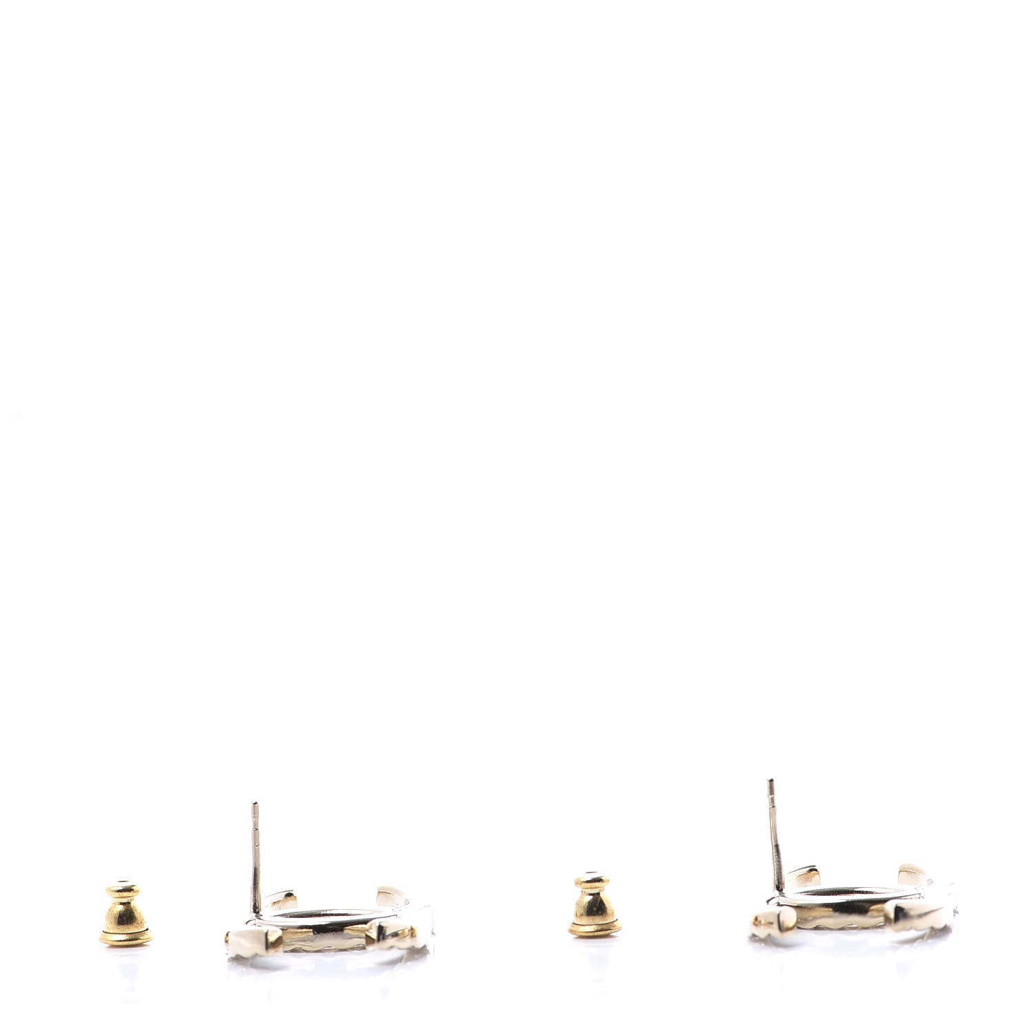 Chanel Baguette Crystal High Society CC Earrings Gold 3 of 5