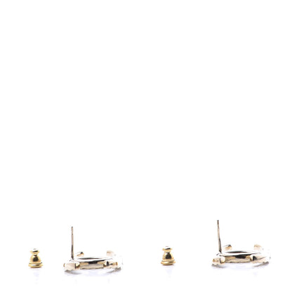 Chanel Baguette Crystal High Society CC Earrings Gold 3 of 5