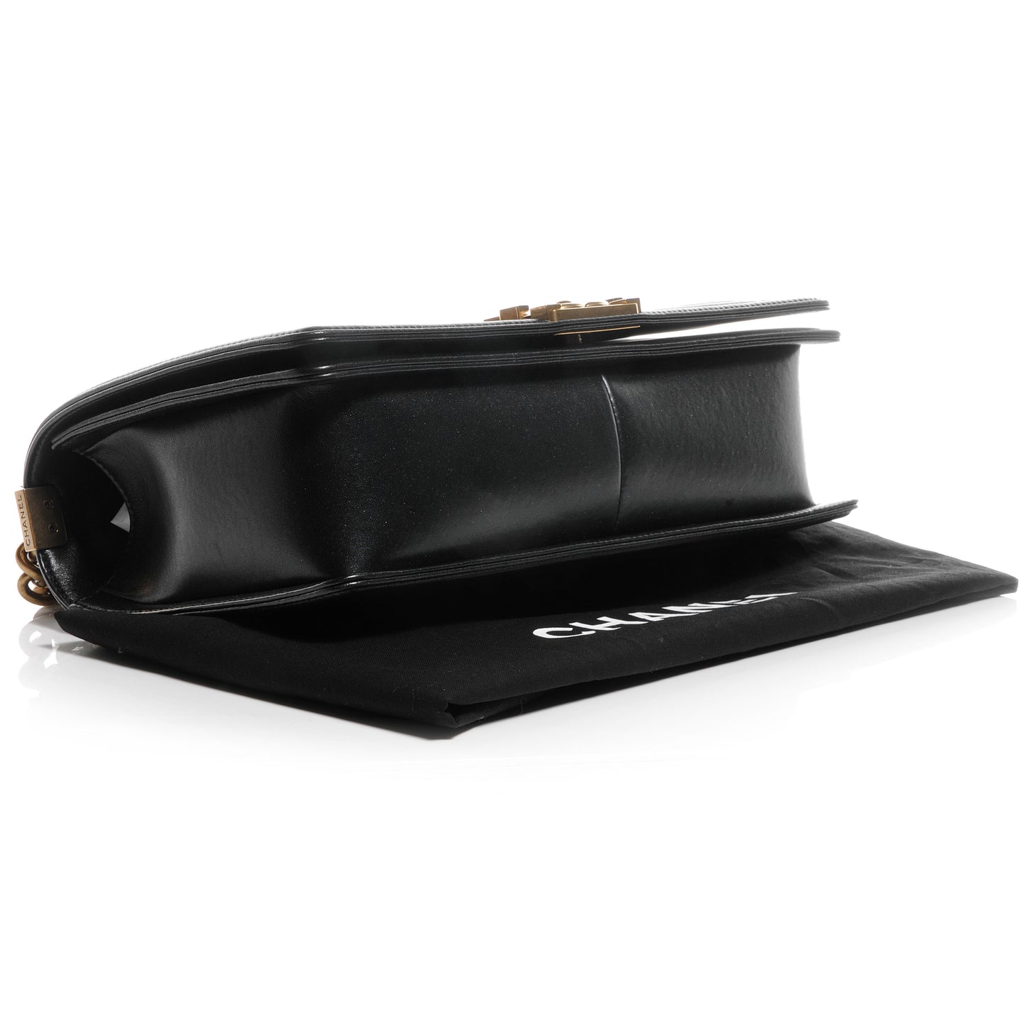 Lambskin New Medium Boy Flap Bag Black
