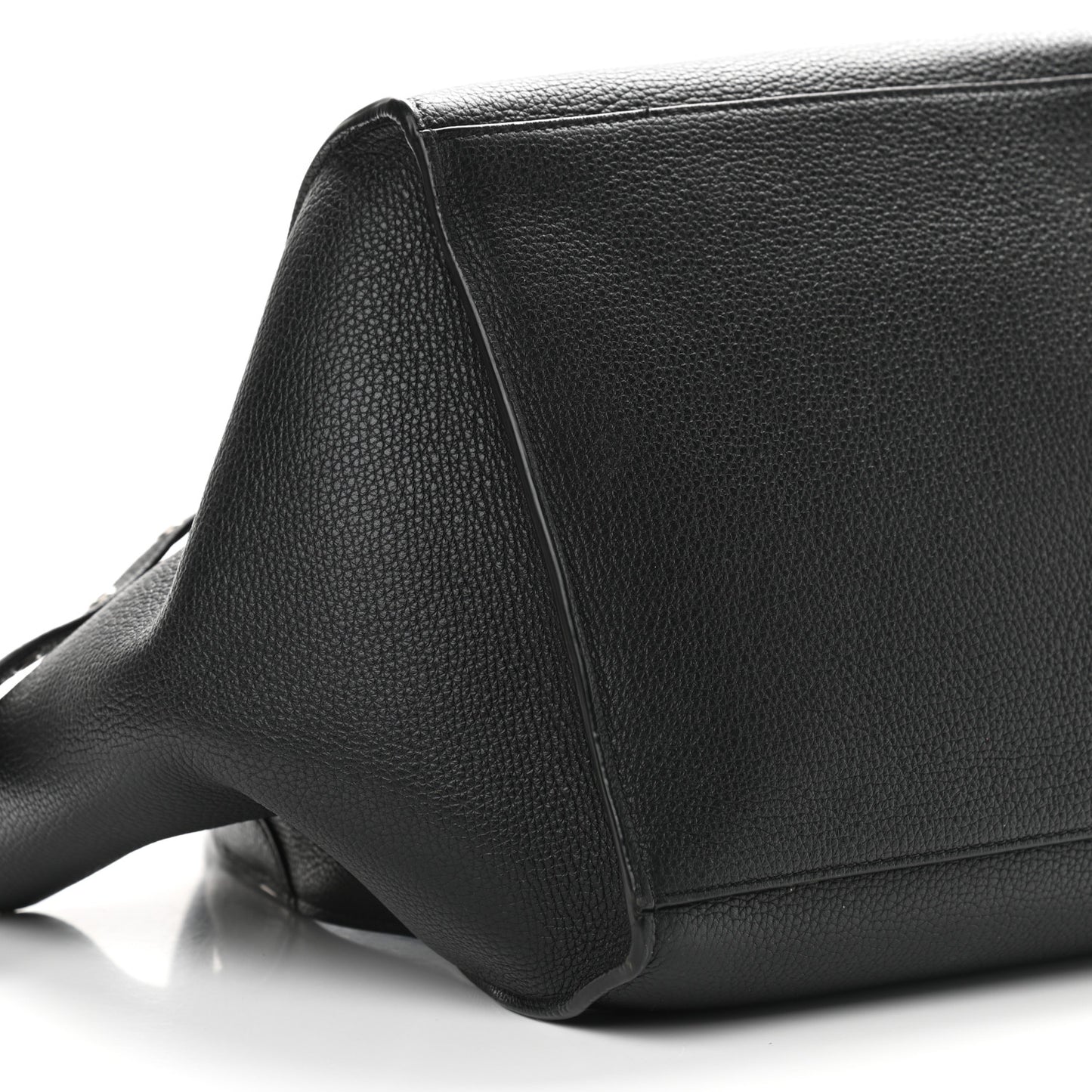 Supple Grained Calfskin Small Big Bag Black