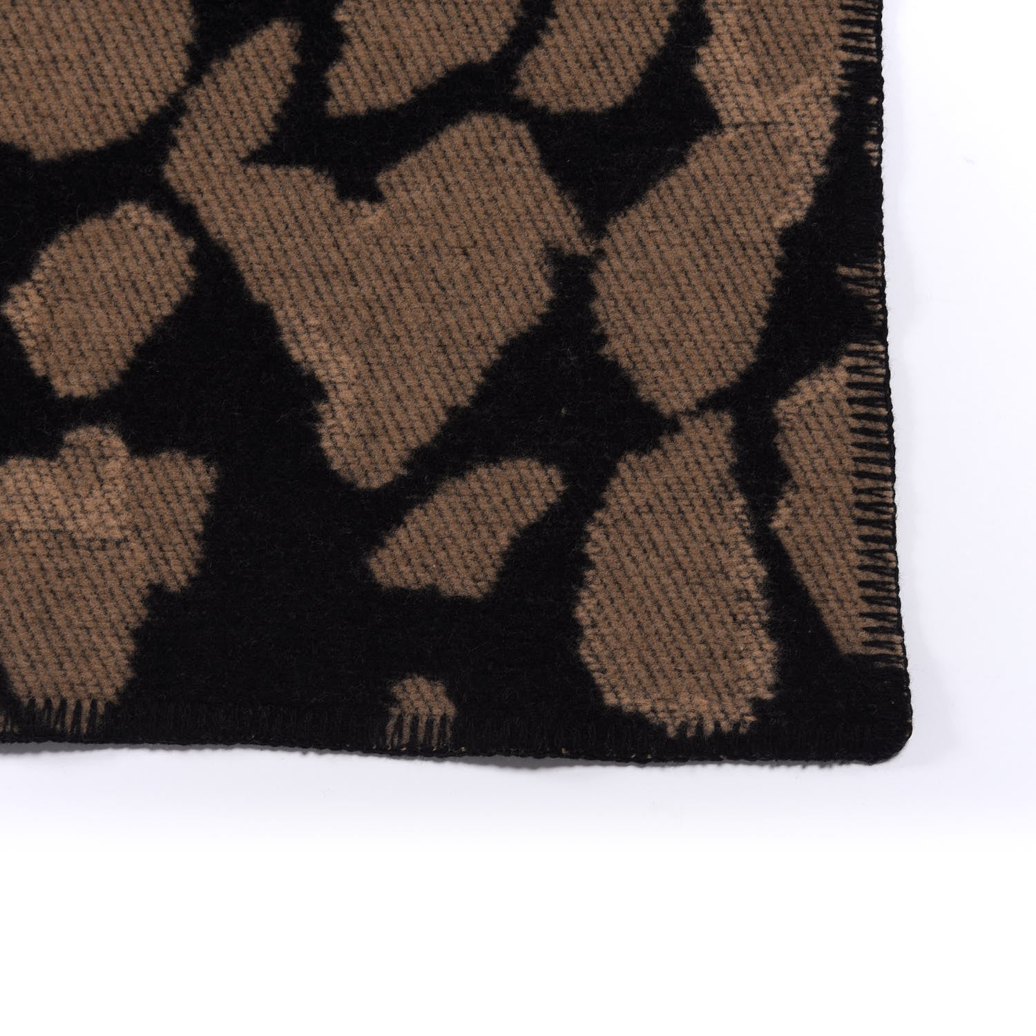 Burberry Wool Cashmere Jacquard Animal Print Cape Camel 2 of 3