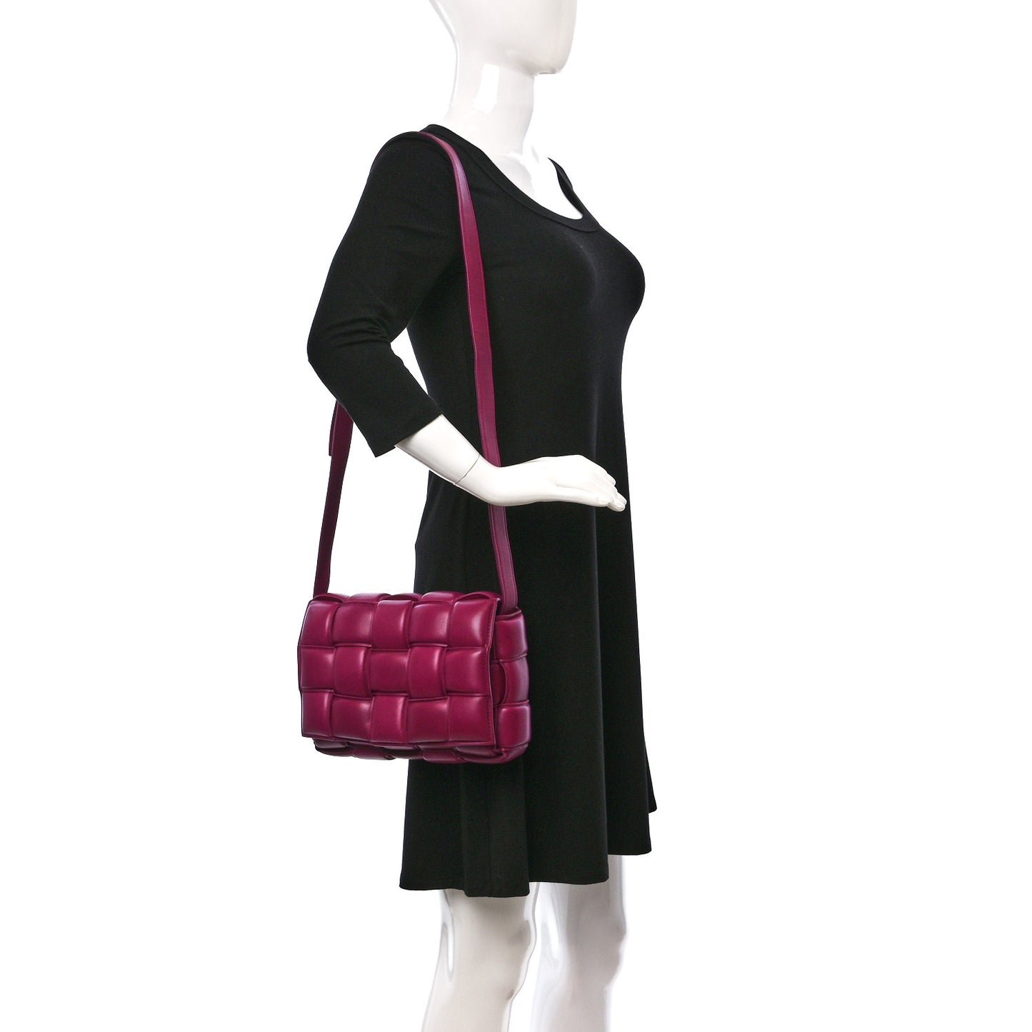 Nappa Maxi Intreccio Padded Cassette Crossbody Bag Cinnabar