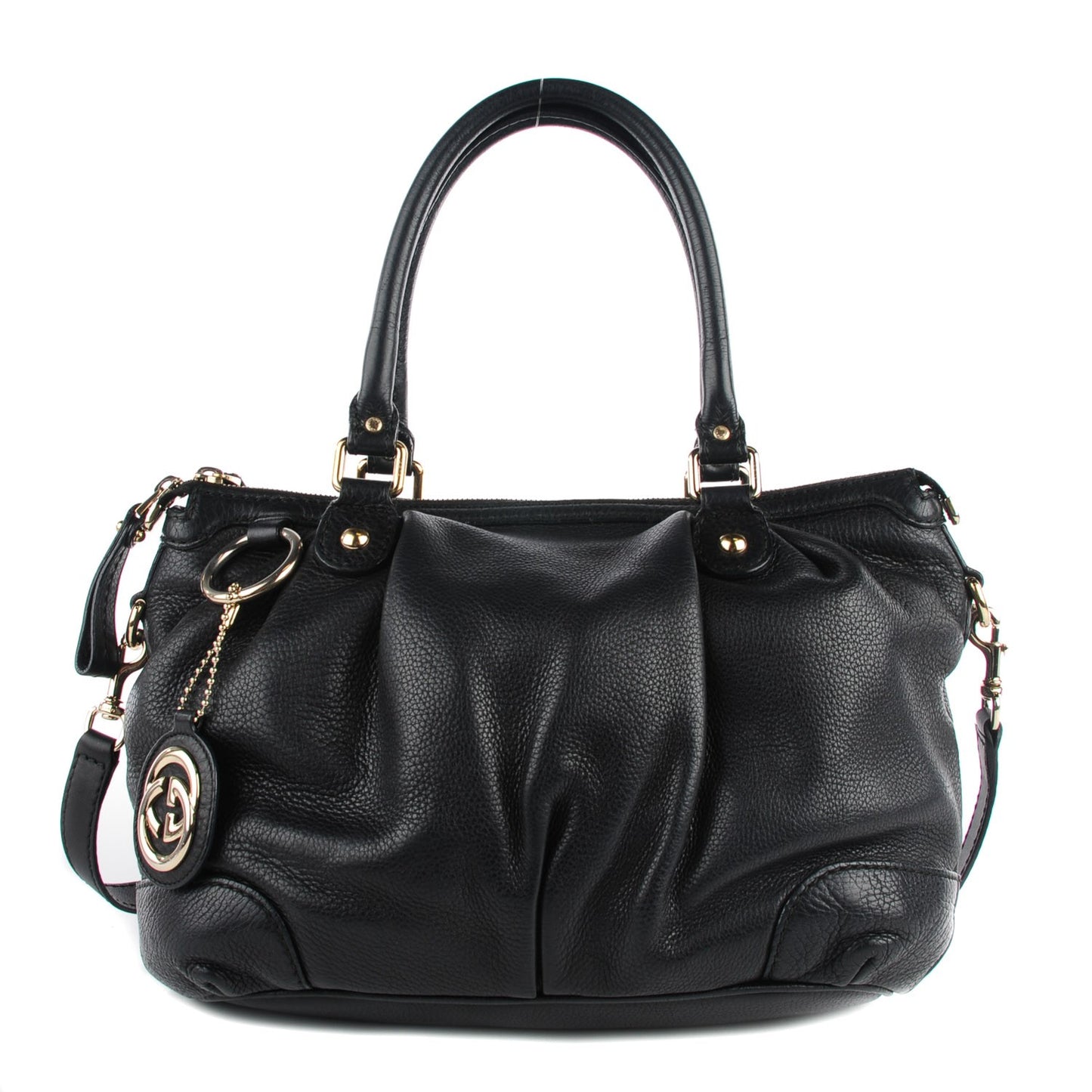 Calfskin Medium Sukey Top Handle Bag Black