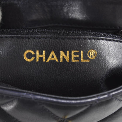 Chanel Lambskin Quilted Flap Belt Bag Navy 8 of 10