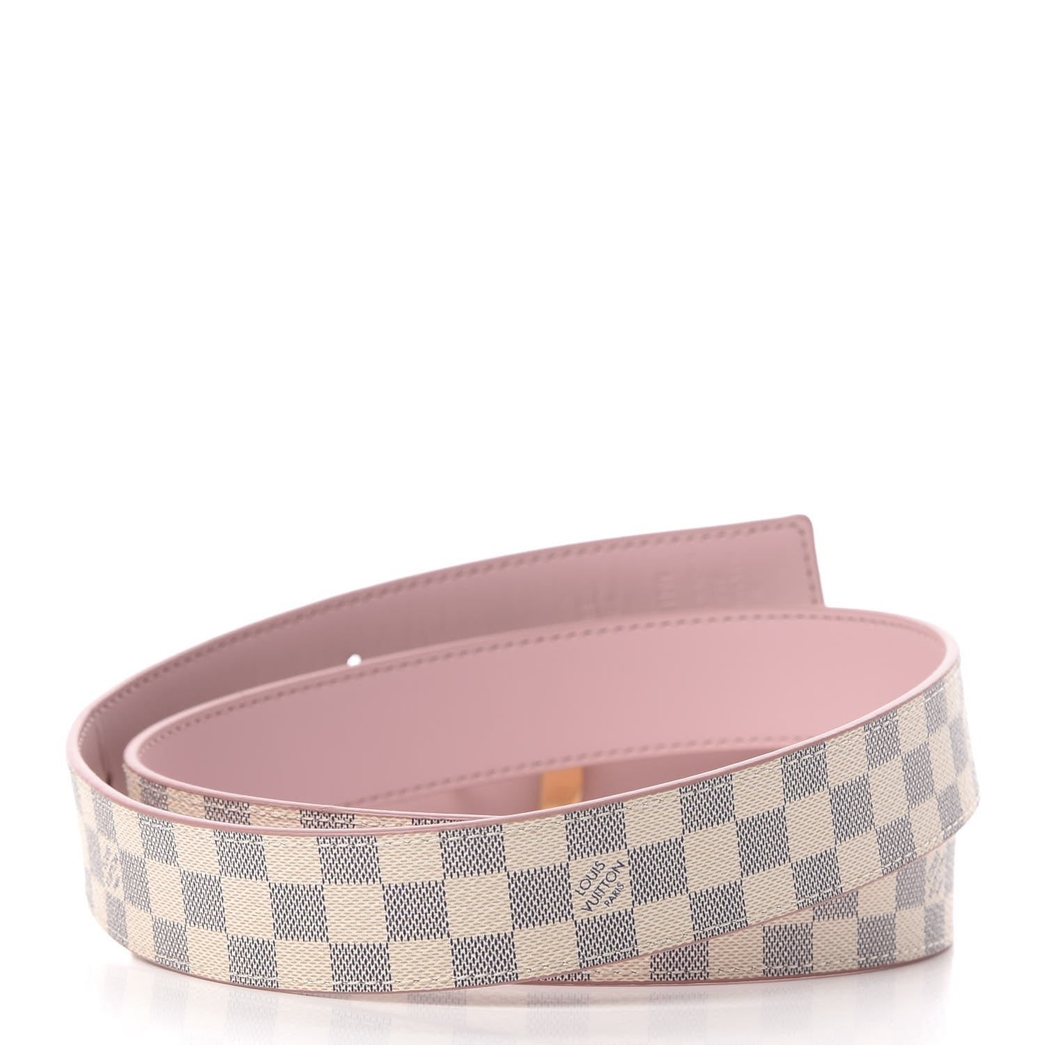 Louis Vuitton Damier Azur 30mm LV Initiales Reversible Belt 90 36 Pink 2 of 8
