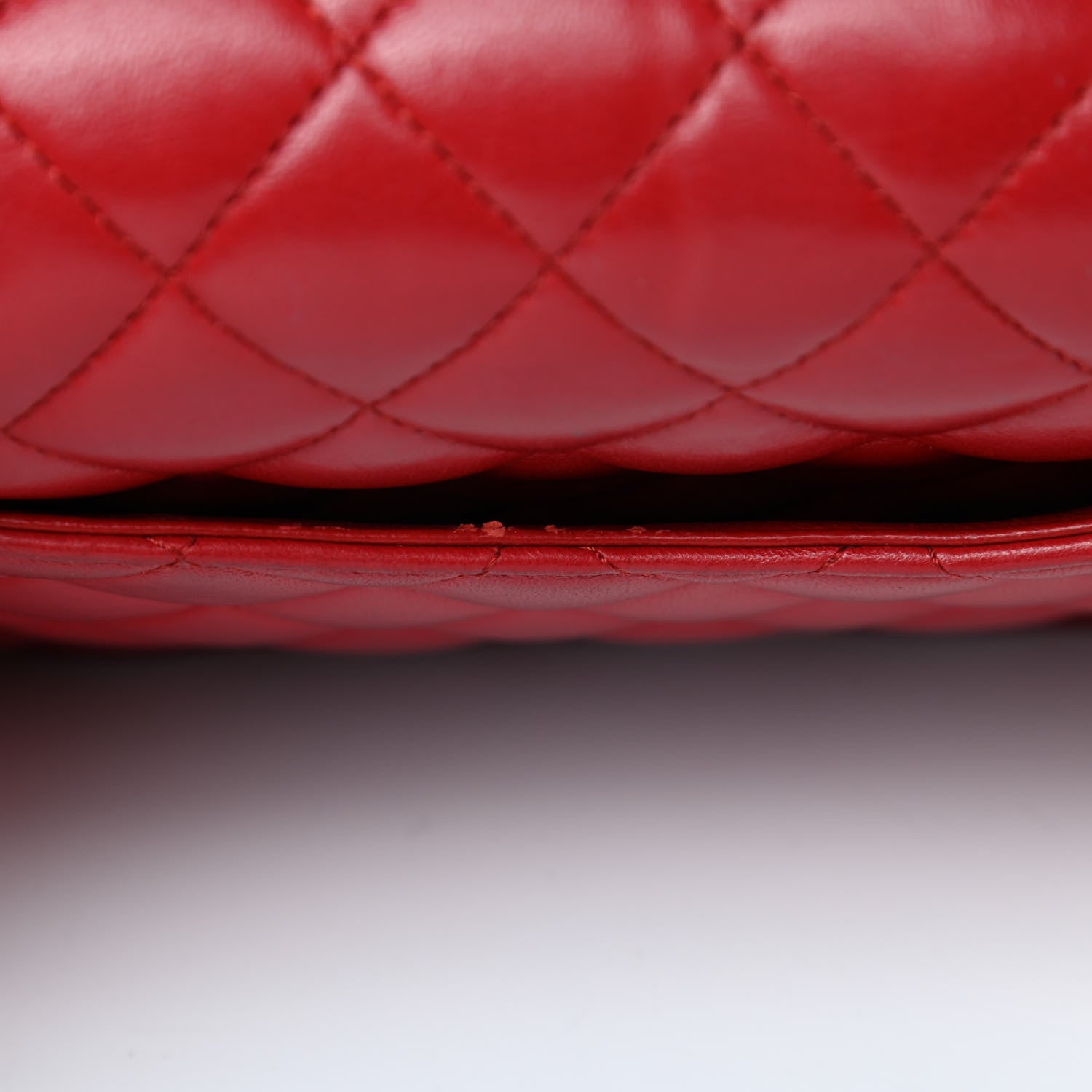Chanel Lambskin Quilted Medium Double Flap Red 12 of 13
