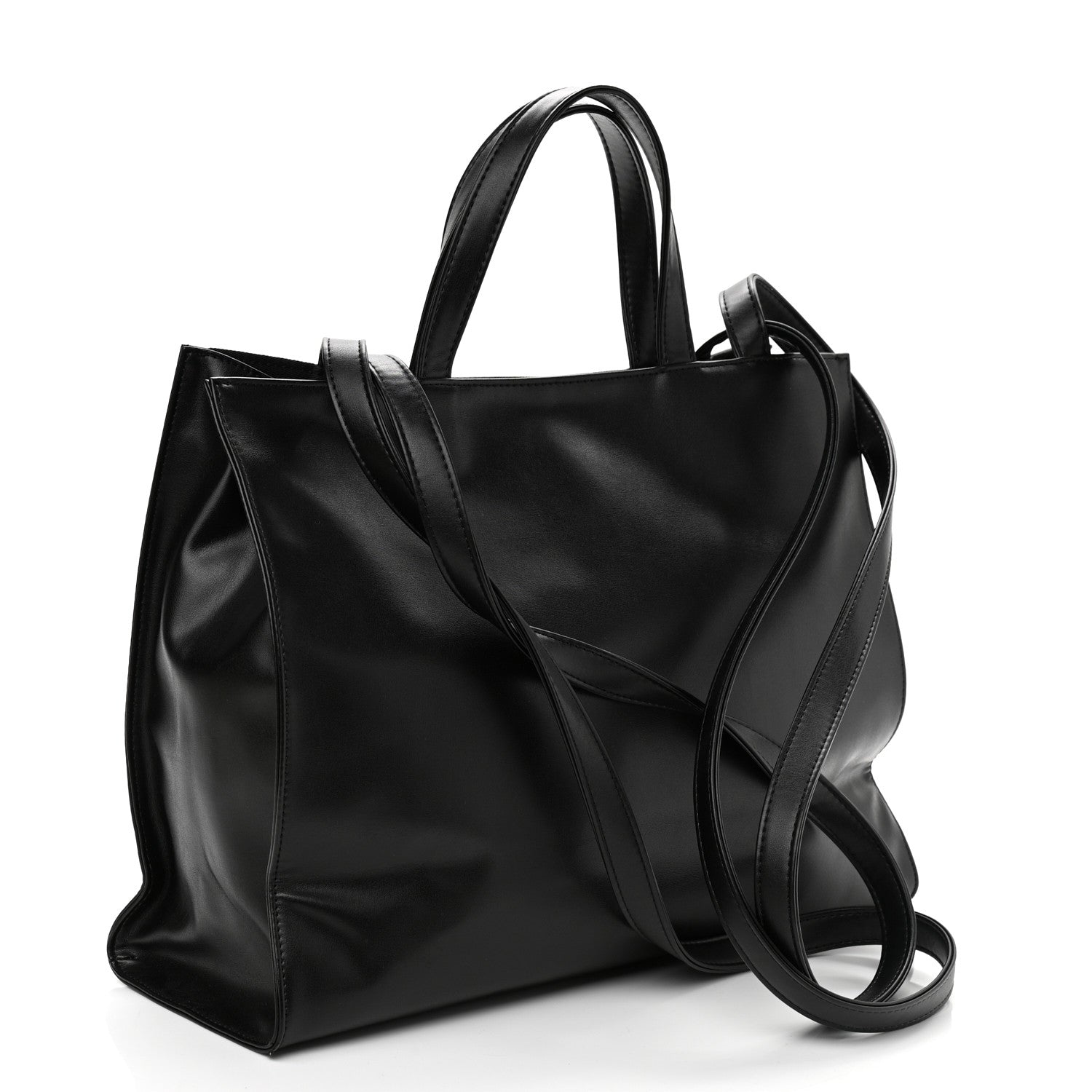 Telfar Vegan Leather Medium Shopping Bag Black 3 of 11